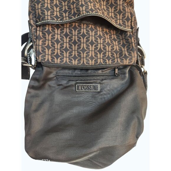 Fossil Monogram Crossbody Shoulder Bag With Adjustable Strap & Multiple Compartm - Picture 5 of 16